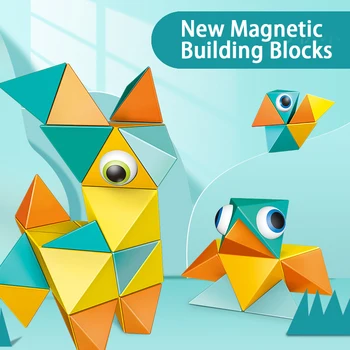 Новые магнитные строительные блоки для раннего образования детей Сделай сам игрушка с переменным магнитным притяжением цветной пазл магнитный стержень в подарок