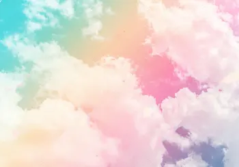 фон из радужного облака и солнца пастельного цвета из полиэстера или виниловой ткани, высококачественный фон для стены с компьютерной печатью