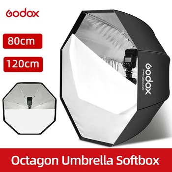 Godox Портативный софтбокс с отражателем 80 см 120 см, зонтичный софтбокс + Ячеистая сетка для вспышки Speedlight