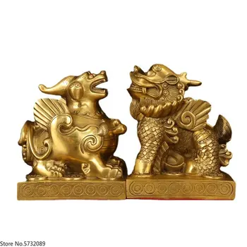 Украшения из чистой меди Pixiu feng shui, размеры, подарки на открытие домашнего магазина приносят богатство и сокровище